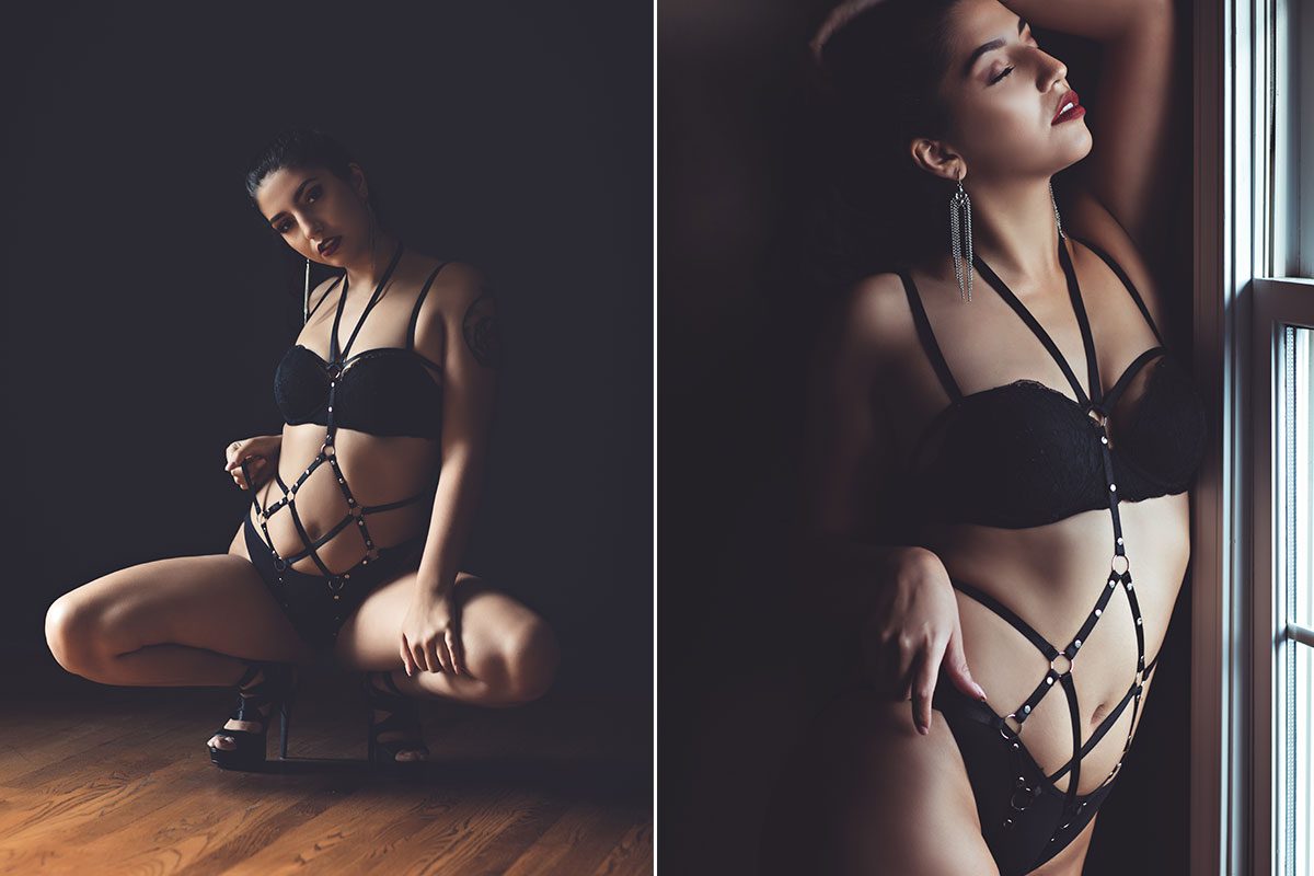 body harness, bondage boudoir photos, sexy lingerie for boudoir
