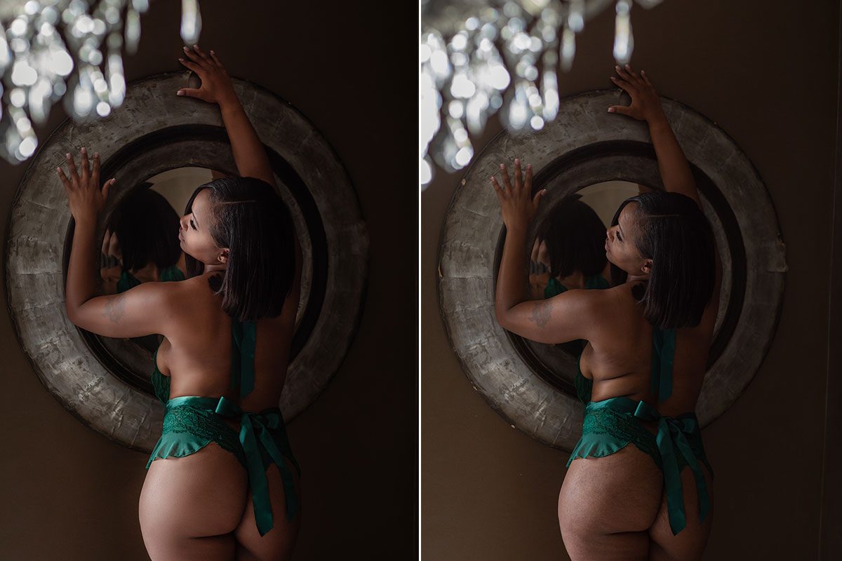 before and after photo editing, boudoir photography photo editing, boudoir photo editing